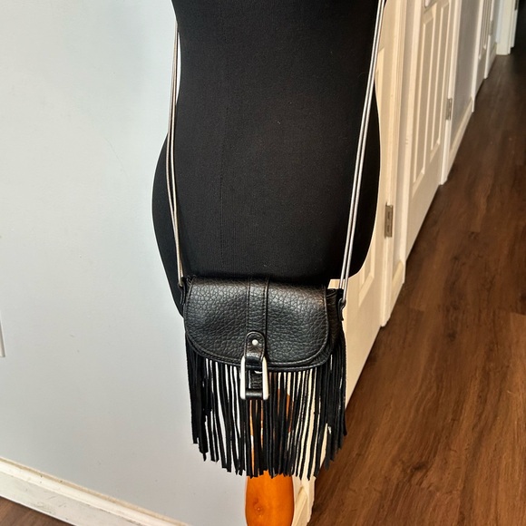 Fringe Dolce Vita DV Leather Black Mini Small Purse - Picture 10 of 12